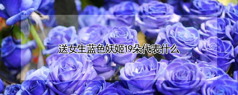 送女生蓝色妖姬19朵代表什么（给女生送蓝色妖姬男生是什么品味）